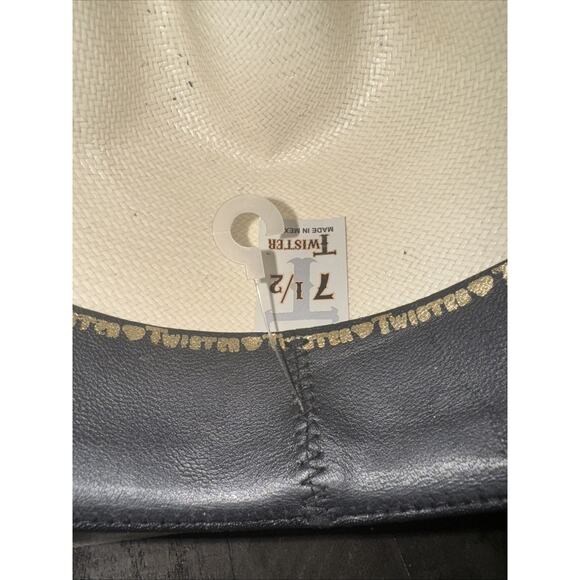 Twister 20X Mexico Straw Cowboy Hat Pre-owned Size 7 1/2 Western Classic - Picture 9 of 11